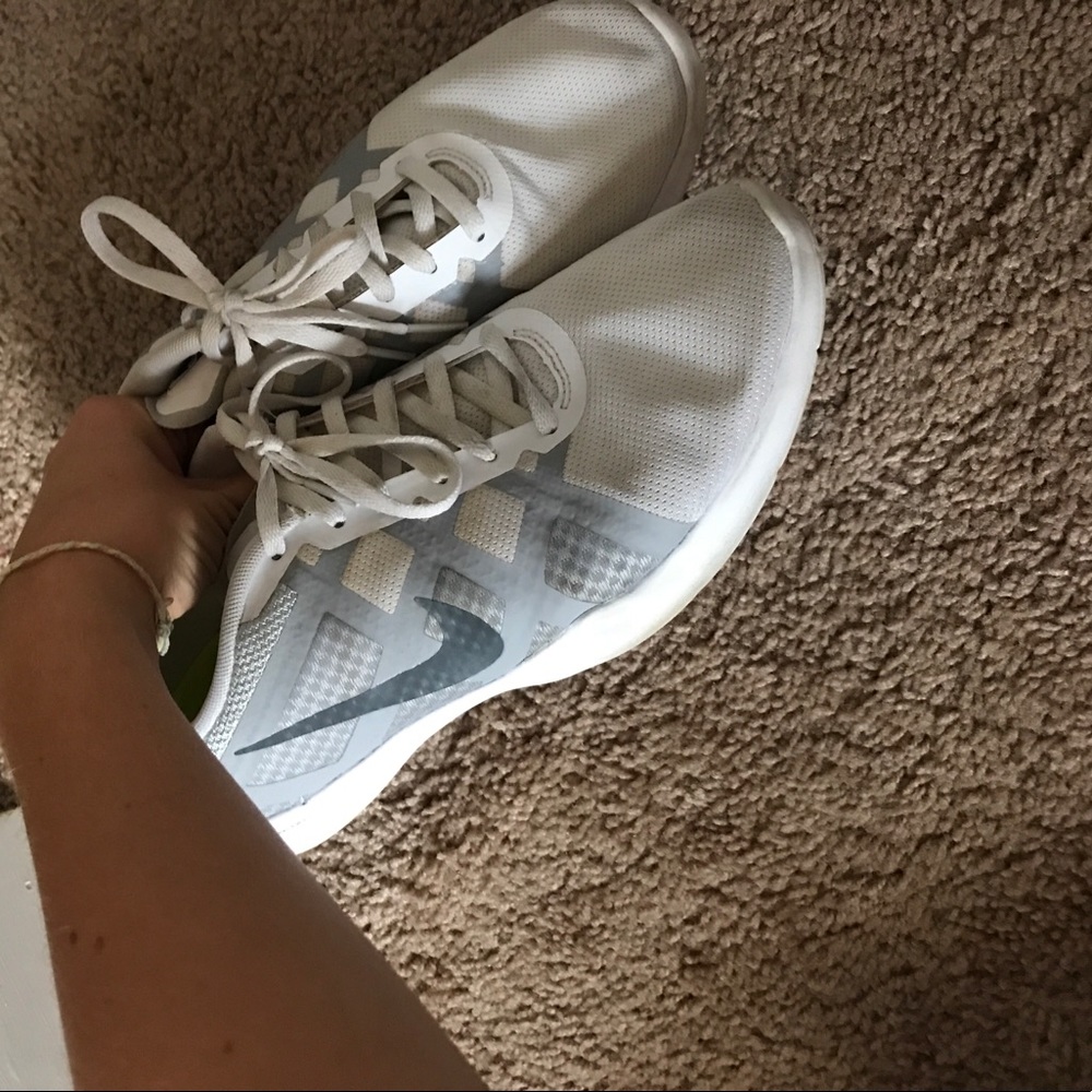 White Nike shoes